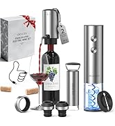 CIRCLE JOY Rechargeable Electric Wine Opener Set 8-in-1 Stainless Steel Automatic Wine Bottle Ope...