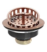 Kitchen Sink Drain Assembly 3-1/2 Inch Stainless Steel Kitchen Drain with T-Shaped Sink Strainer ...