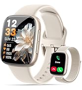 Smart Watches for Women Men, 1.85" HD AMOLED Smart Watch for Android iPhone, 3ATM Waterproof, Blu...