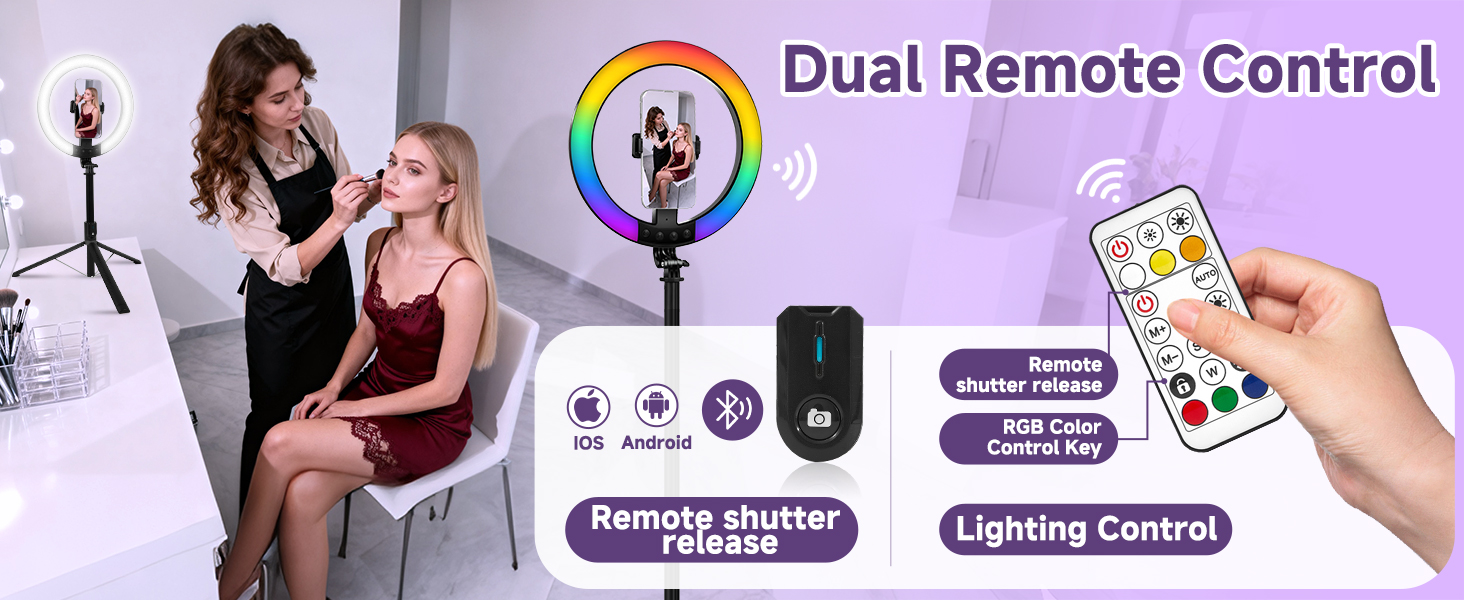 13&amp;#34; Ring Light with Stand 74&amp;#39;&amp;#39; Tall &amp;amp; Phone Holder