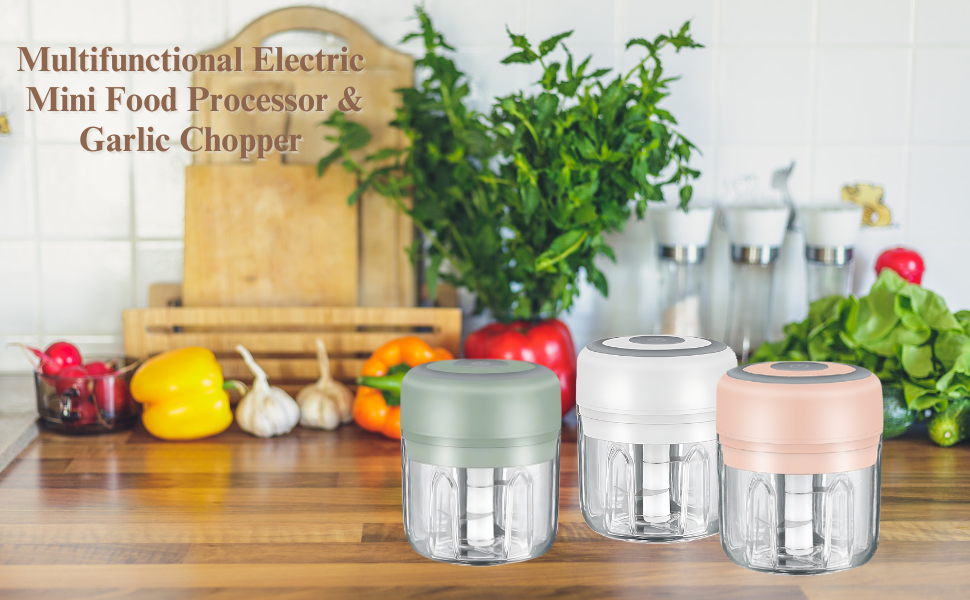 Mini Electric Food Processor and Garlic Chopper