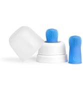 Ubbi Baby Silicone Finger Toothbrush with Storage Case, Food-Grade Platinum Silicone, Oral Care f...