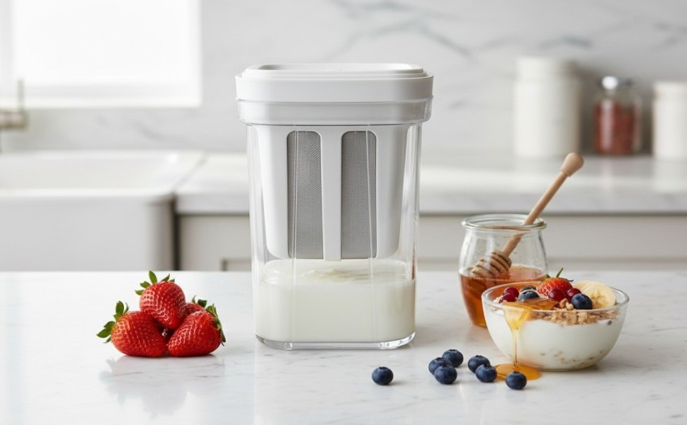 plastic strainer for kefir grains coladera de plastico para kefir yogurt strainer with lid