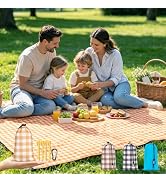 Fammart Pocket Picnic Blanket Sandproof Waterproof, Portable Lightweight Camping Tarp, Quick Dry ...