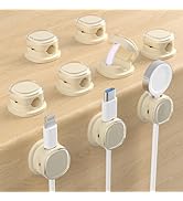 Magnetic Cable Clips, Adjustable Cord Holder Management, Adhesive Wire Keeper Organizer for Home ...