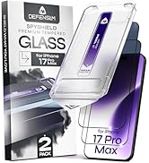 Defenslim for iPhone 17 Pro Max Privacy Screen Protector (2Pack), 6.9" Tempered Glass, 9H Hardnes...