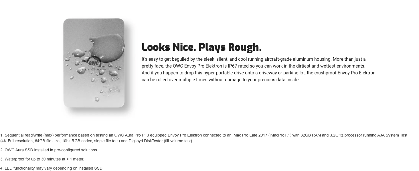 OWC Envoy Pro Elektron: The fastest, toughest mini-sized USB-C bus-powered SSD in the universe