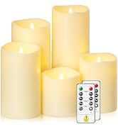 kakoya Flameless Candles with Remote Control and Timer,Flickering Battery Operated LED Pillar Can...