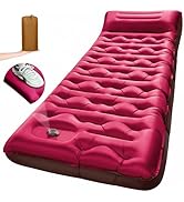 LLUAII Camping Sleeping Pad,5.9 Inch Thick Camping Mat with Built in Pillow and Foot Pump,Self In...