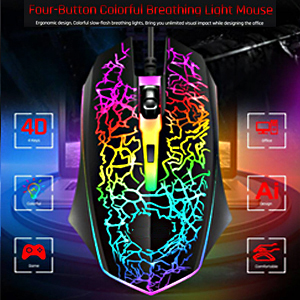 Wired Crack Rainbow Gaming Keyboard, 