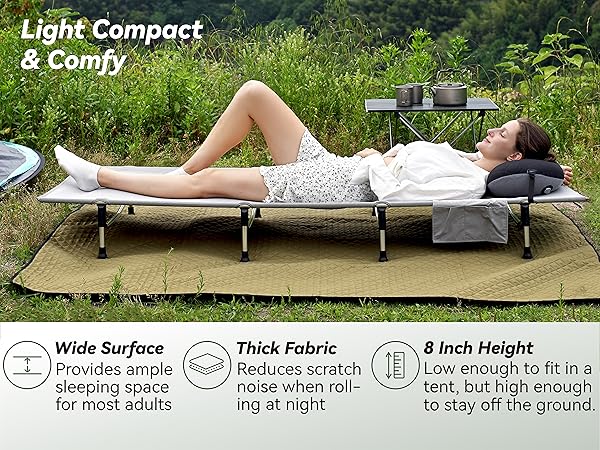 Compact travel cot compact camp cot