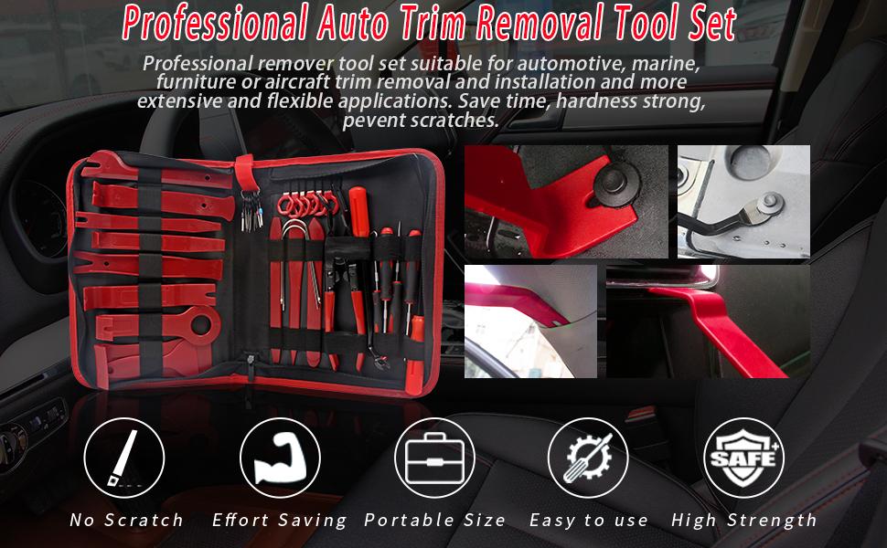 Trim Removal Tool Kit, Car Pry Tool Kit Auto Clip Pliers Fastener Remover Panel Removal Tool Kit