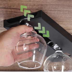 wine glass holder under cabinet