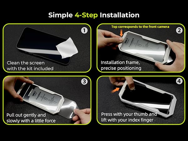3 Pack Designed for iPhone 17 pro max Screen Protector with Installation Frame