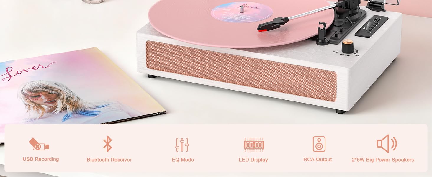 pink record player