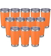 Cool Yoleb 20 oz Tumblers Bulk Stainless Steel Tumbler with Lid Double Wall Vacuum Insulated Coff...