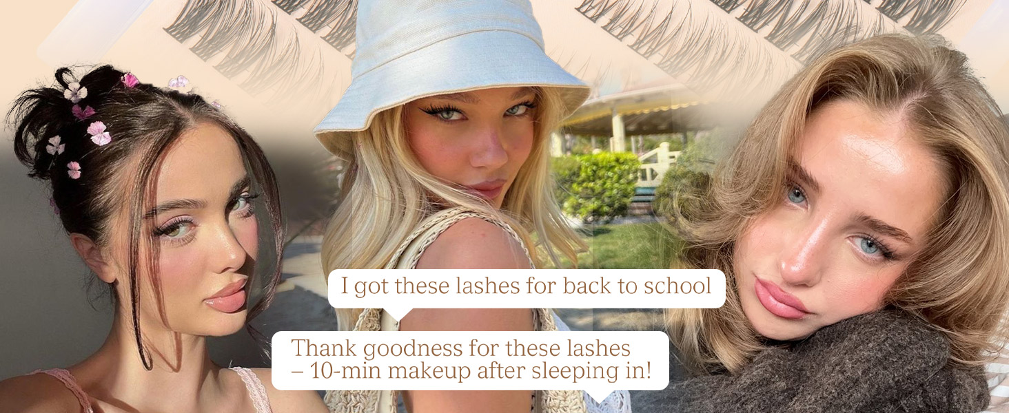 Natural lash clusters wispy eyelash cluster lashes extensions