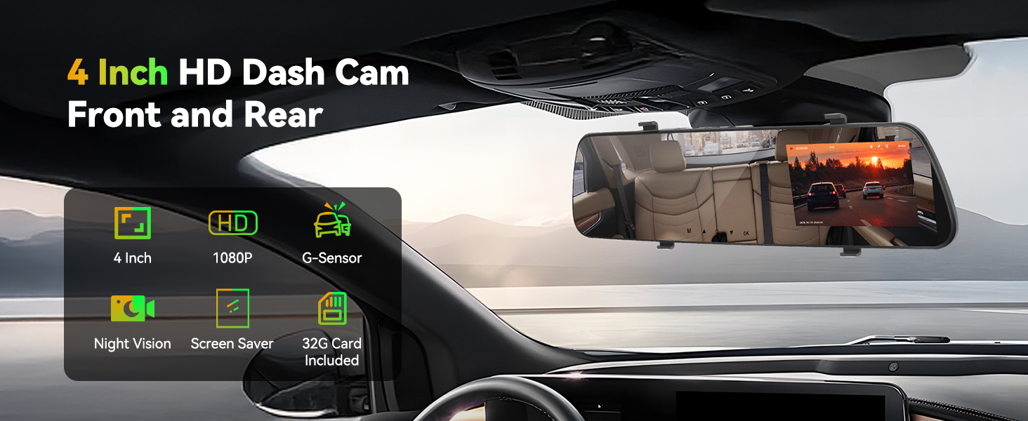 Dash Cam Front and Rear