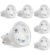 evelor GU10 LED Light Bulbs,Dimmable Daylight White 5000K,Efficient 6W,600 Lumens Track Light Bul...