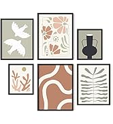 Haus And Hues Boho Pictures Wall Decor - Mid Century Modern Wall Art, Neutral Wall Decor, Botanic...