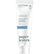 ATTITUDE Fluoride-Free Whitening Toothpaste, Peppermint Flavor, Vegan &amp; Cruelty-Free, Sugar-Free,...