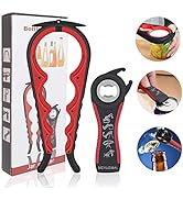 Jar Opener Bottle Opener for Weak Hands, 5 in 1 Multi Function Can Opener Bottle Opener Kit with ...