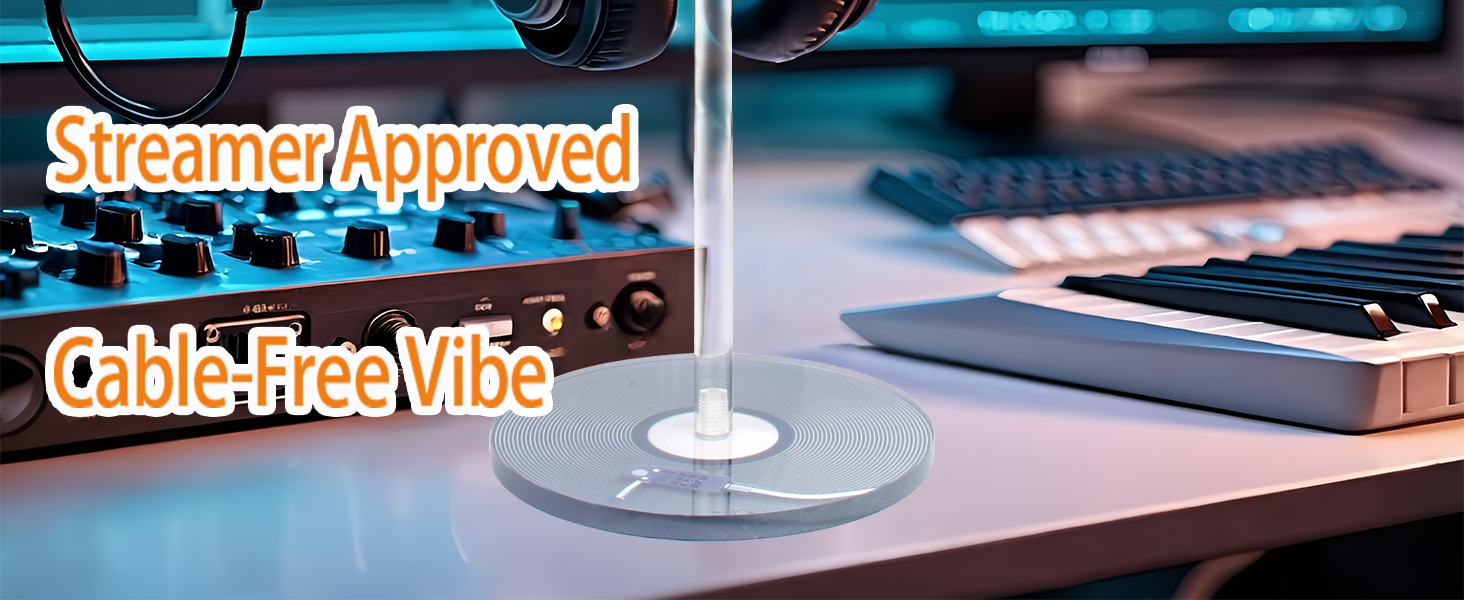 Headphone Stand,Universal Clear Acrylic Holder PC Gaming Headset Display&amp;Wireless Headphones