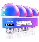 Consciot Smart Light Bulbs, Matter Color Changing LED Light Bulb, A19 E26 RGBTW Light Bulbs that ...