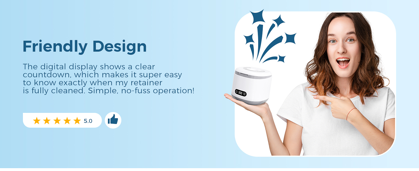 ultrasonic retainer retainer cleaner machine with 200ml dental pod