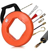 Hancaner Fish Tape 100FT, Polyester Fish Tape Wire Puller 6mm, 3 Strand Braided Electrical Fish T...