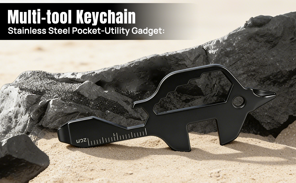 Multi-tool Keychain Stainless Steel Pocket-Utility Gadget