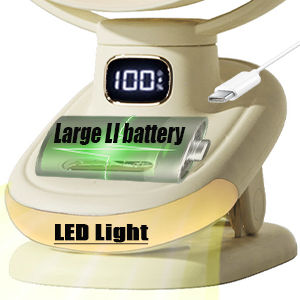 Table fan rechargeable with lights