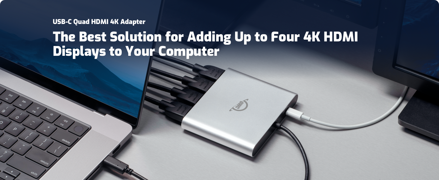 The Best Solution for Adding Up to Four 4K HDMI Displays to Your Computer