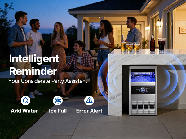 stainless steel commercial ice machine