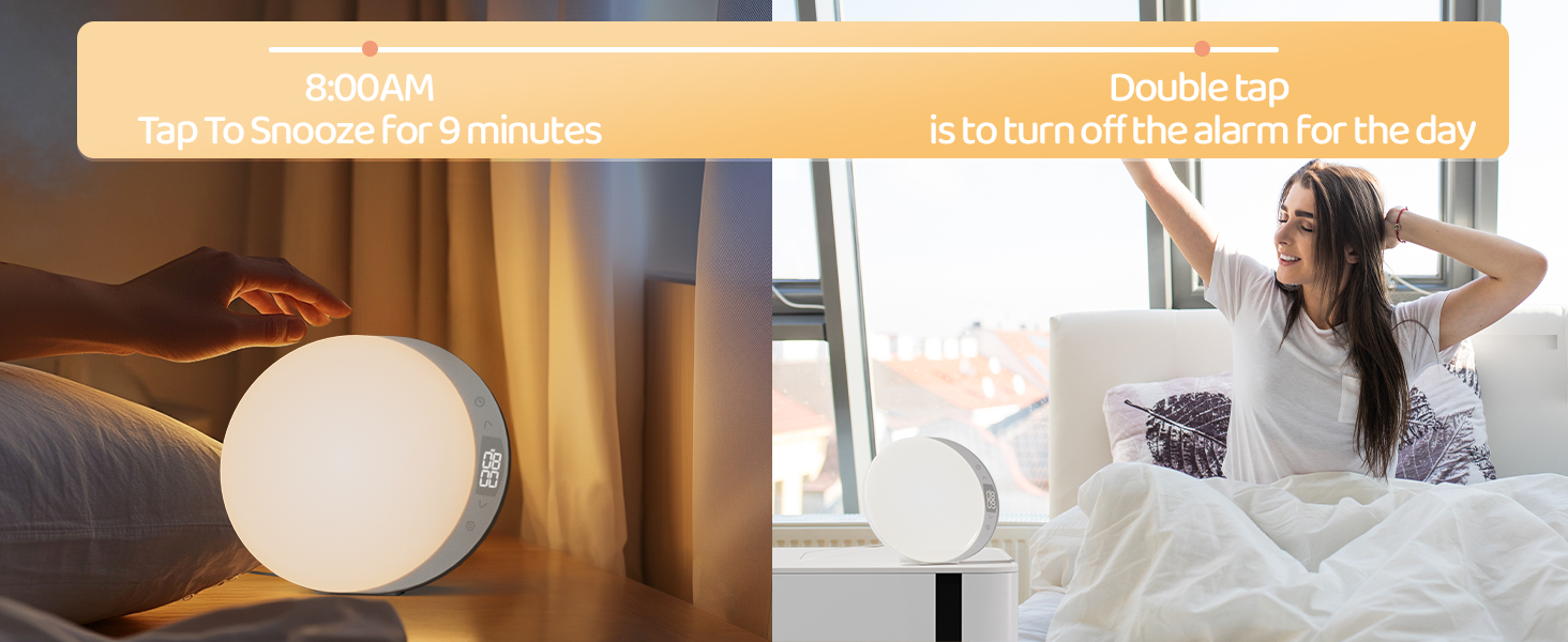 Touch to snooze 9 mintes