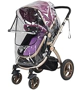 Msiud Stroller Rain Cover, 1PC PVC Universal Clear Breathable Waterproof Windproof Dustproof Pram...