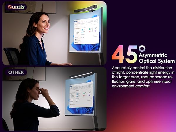illuminates keyboards and workspaces without creating glare or shining directly into your eyes.