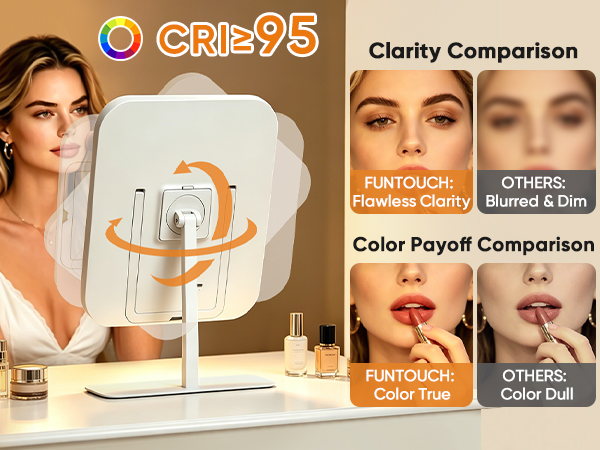 lighted makeup mirror