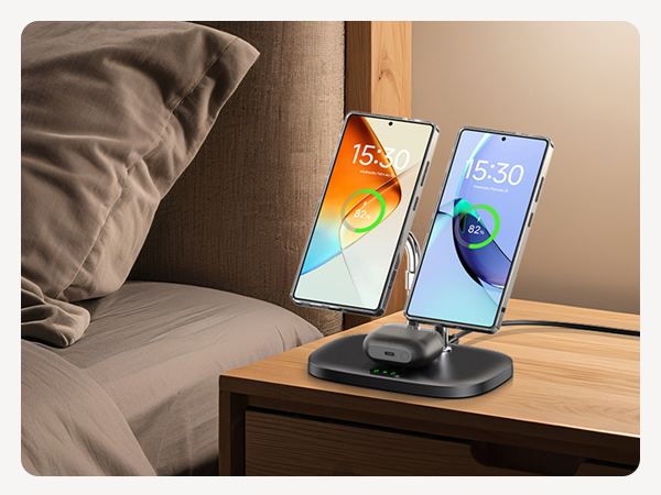 double magnetic charger for iphone and samsung