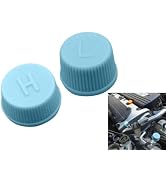 2Pcs Blue Replacement Valve Caps for Car Air Conditioning, Leakproof R134a AC System Charging Por...
