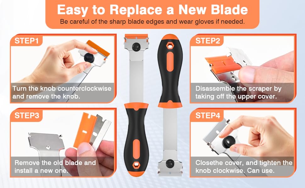 2 Pack Razor Blade Scraper Tool