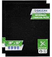 Cut-to-Fit Microwave Filter Replacement - 18” x 15” Activated Carbon Filter Fits Samsung GE LG Fr...