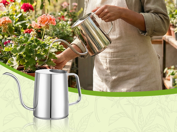 34oz/1000ml Watering Can Indoor Plants with Long Spout, Plant Watering Can for Ergonomic Handle