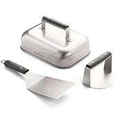 Camp Chef Smashed Burger Kit - Flat-Top Griddle Accessories Include Grill Spatula, Burger Press &amp;...