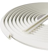 V-Shaped Thin Weather Stripping Door Seal, 19.7FT Small Draft Stopper for Doors, Foam Door Gap Fi...