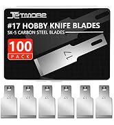Jetmore 100 Pack Hobby Blades Set #17 Craft Knife Blades Refill Hobby Knife Replacement Blades wi...