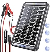 POWOXI Upgraded MPPT 15W Solar Battery Trickle Charger&amp;Maintainer 12V Solar Panel Car Battery Tri...