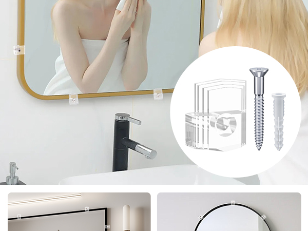 clear mirror clips