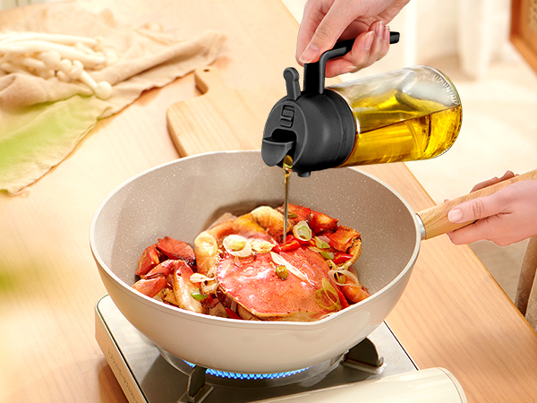 oil dispenser with spray and pour