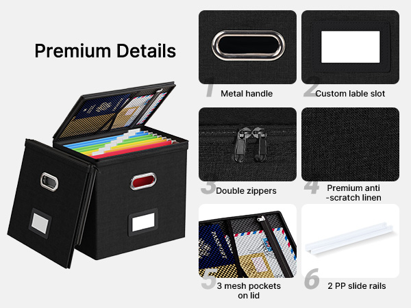 file folder box with lid